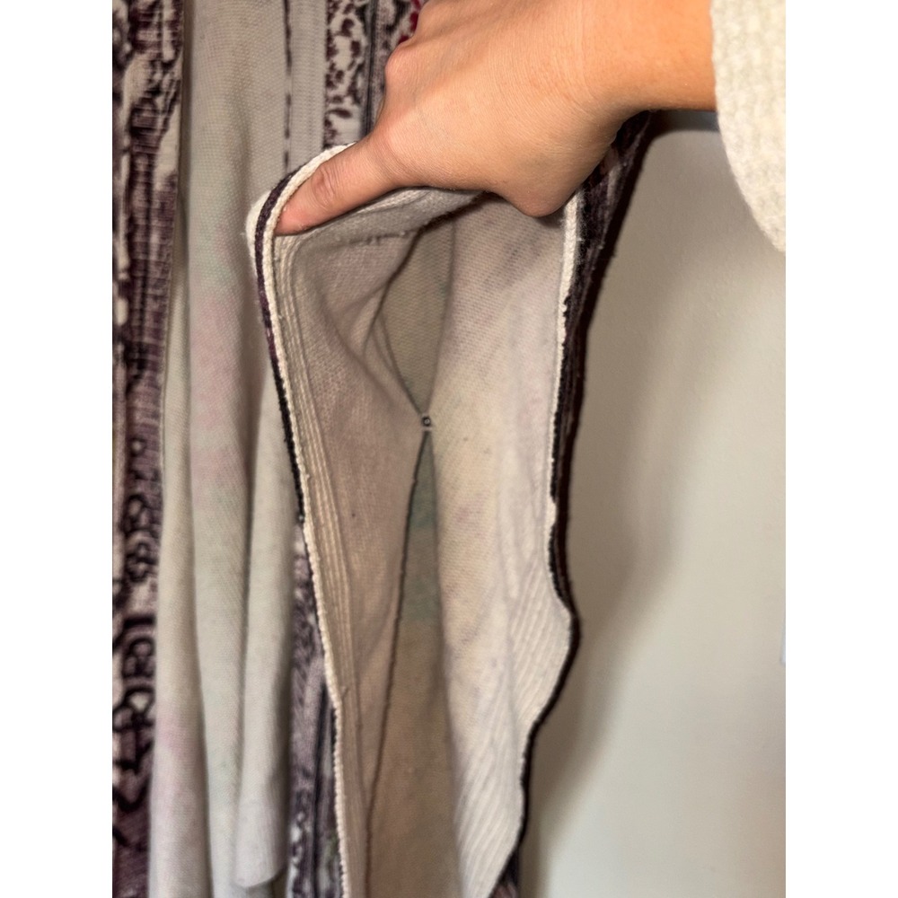 Soft Surroundings Oversized Knit Poncho Wrap Abstract Paisley Print Shawl - Picture 5 of 15